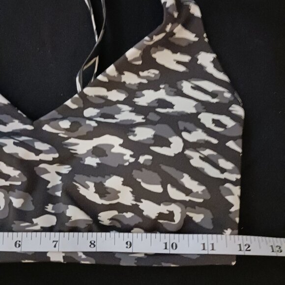 NEW OFFLINE by Aerie Goals Plunge Sports Bra Gray‎ Size S - Picture 4 of 8